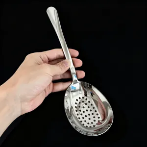 Cuillère à soupe ajourée en acier inoxydable service de cuisine passoire de cuisine