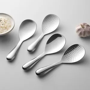 316 Stainless Steel Rice Spoon Non-Stick Household High Temperature Resistant Thickened Integrated Rice Cooker Spoon Tableware