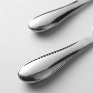 Premium 316 stainless steel rice spoon handle close-up, durable household kitchen tool.