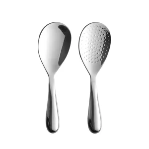Stainless steel rice paddle spoon non-stick metal rice cooker spoon kitchen serving utensil