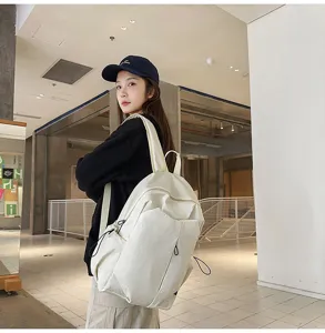Japanese style large capacity campus backpack, lightweight commuter travel daypack for students.