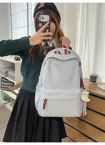 Zaino scolastico minimalista casual per ragazze borsa da libro leggera per college trendy