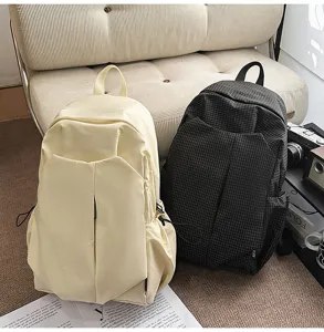 Japanese style large capacity casual backpack for men commute travel lightweight trendy school bag.