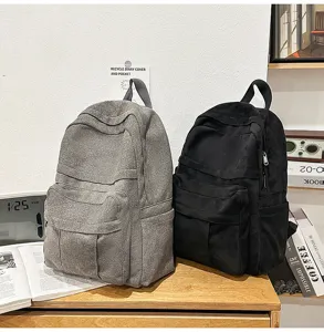 Vintage Damen Rucksack große Kapazität lässige Schultasche einfache Campus Tagesrucksack