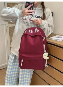 Zaino scolastico casual in tela per studenti, zaino giornaliero minimalista e leggero.