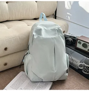 Japanese style large capacity casual backpack for men and women light daily commute travel bag