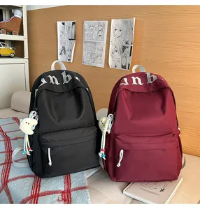 Zaino casual per studenti, zainetto minimalista stile ins, borsa giornaliera leggera per adolescenti.