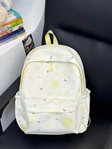 Cute star pattern student backpack ins style sweet fresh casual school bag for teenagers