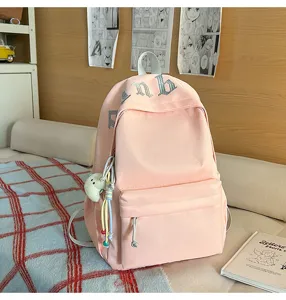 Zaino da scuola casual rosa leggero ed elegante zainetto giornaliero per ragazze