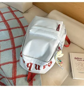 Zaino casual in tela per studenti leggero ed elegante zaino giornaliero grigio chiaro