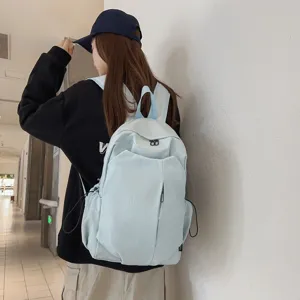 Japanese Style Casual Nylon Backpack Large Capacity Waterproof Travel School Bookbag Commuter Daypack For Men Women