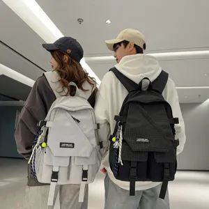Large Capacity Workwear Style School Backpack For Students Casual Nylon Travel Bookbag Unisex Waterproof Casual Daypack