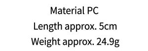 Product detail showing material, length about 5cm, and weight about 24.9g for claw clip.