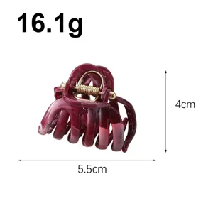 Detail view of the elegant triangular gradient hair claw clip showcasing fine texture and finish.