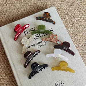Korean Style Acetate Hair Claw Clip Elegant Shark Clip Non Slip Hair Catch Retro Hair Styling Accessories For Women