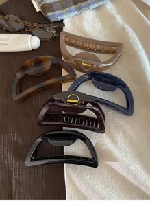 Korean retro half-circle hollow large hair claw clip for thick hair stylish shark clip accessories