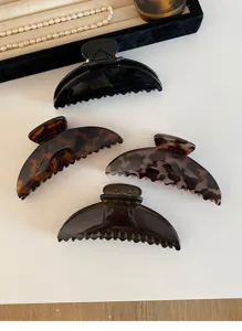 Set van grote vintage haarklemmen met luipaardprint haaraccessoires voor dames nu