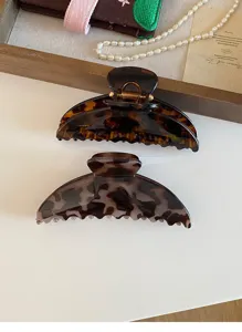 Grote vintage haarclip met mooie luipaardprint voor vrouwen, stijlvol haaraccessoire.