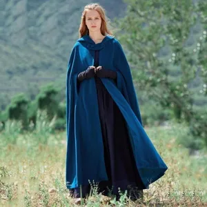 Womens hooded wool cape cloak winter warm long vintage outerwear elegant fashion coat