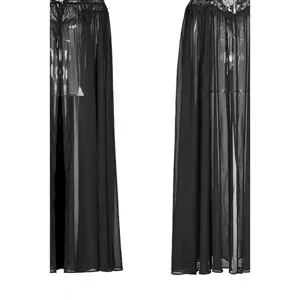 Black lace long cloak sheer cape for cosplay photography halloween costume party wear
