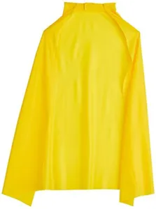 Short yellow capeless cloak cloak for Halloween party costume and apparel dress up.
