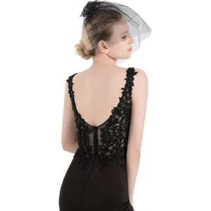 Voile en filet noir coiffe gothique Halloween accessoires cheveux de mariée style élégant