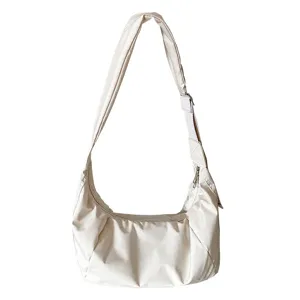 Damen minimalistische Daunen Umhängetasche große Kapazität Crossover Tasche weiß