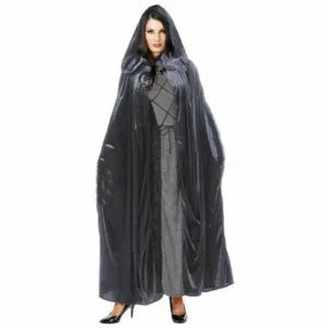 Velvet hooded cloak Halloween costume long cape for adult stage performance cosplay