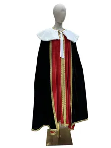 Two-piece royal costume cape and dress set for Halloween cosplay, stage performance and party.