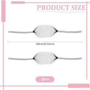 Dot mesh lace blindfold veil set, 108cm long strap, 2 pieces pack for women daily wear.