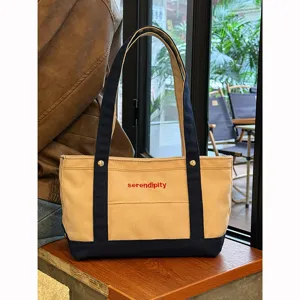 Κορεάτικο Στυλ Τσάντα Tote από Καμβά Μεγάλη Χωρητικότητα Casual Τσάντα Ώμου Με Κέντημα Γραμμάτων Για Γυναίκες Καθημερινή Μετακίνηση