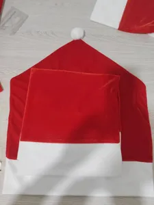 Natale Babbo Cappello Coprisedia Rosso Bianco Festa Casa Vacanza Decorazione Accessorio