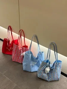 Κορεάτικη τσάντα shopper από καμβά, τσάντα ώμου μεγάλης χωρητικότητας, casual τσάντα.