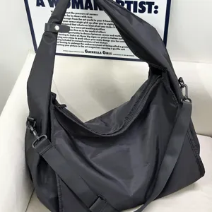 Große Kapazität Nylon Tote Bag Lässige Leichte Schulter Umhängetasche Minimalistische Pendler Tasche Für Frauen Männer