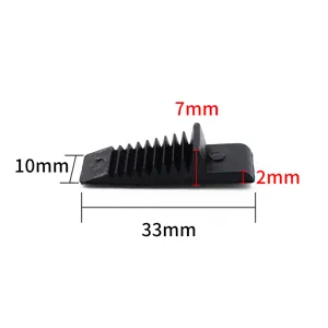 Plastic glass spacer block wedge for aluminum alloy window installation hardware parts.