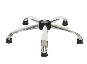 Base de repuesto de silla de oficina de 5 estrellas cromo metal pies fijos sólidos