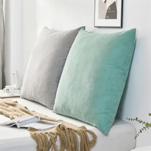 Large Velvet Throw Pillow Cover Soft Square Cushion for Bed Sofa Living Room Decor