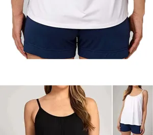 Plus size modal camisole detail view showcasing stretch fabric and built-in chest pad.