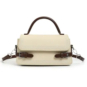 Women vintage shoulder cross-body bag commuter stylish handbag retro square bag daily use