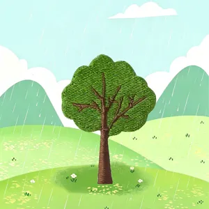 Tree embroidery patch DIY clothing decorative badge cute plant fabric applique for bag clothes.
