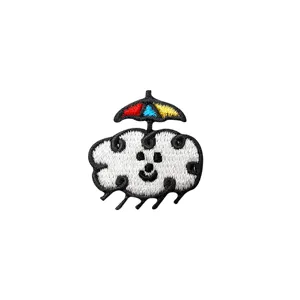 Cute cartoon cloud umbrella embroidered patch DIY clothing accessory decorative badge appliques