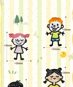 Jolis patchs brodés de personnages de dessins animés pour décoration de vêtements DIY.