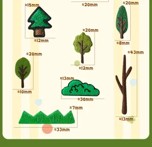 Süße Cartoon Baum Pflanze Stickerei Flicken für DIY Kleidung Dekoration schöne Zubehör.