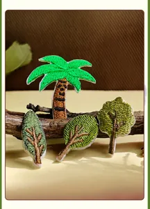 Süße Cartoon Pflanzen Baum Stickerei Aufnäher DIY Kleidung Zubehör Applikationen.