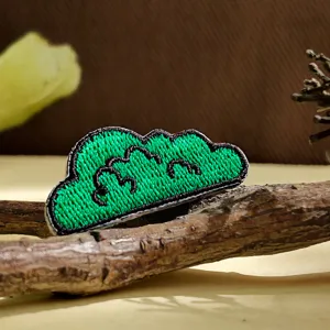 Green Plant Cloud Embroidered Patch DIY Forest Style Clothing Accessory Iron on Patch