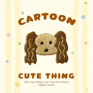 Korean cute cartoon dog embroidery patch iron-on apparel decorative accessory DIY badge