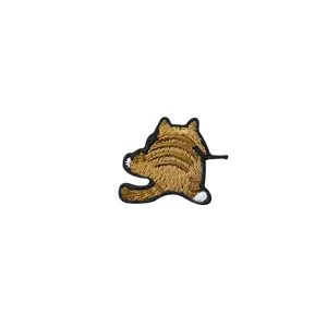 Joli patch brodé chat dessin animé accessoire vêtement DIY badge décoratif coréen