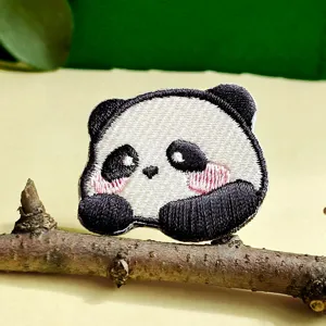 Süßer Cartoon Panda Bestickt Aufnäher Bügelbild Kleidung Zubehör DIY Basteln Dekoration