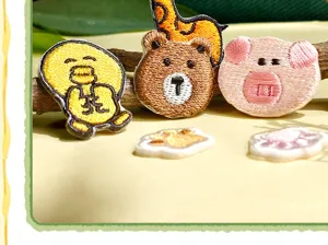 Cute cartoon animal embroidered patches for DIY clothing repair and decoration crafts.
