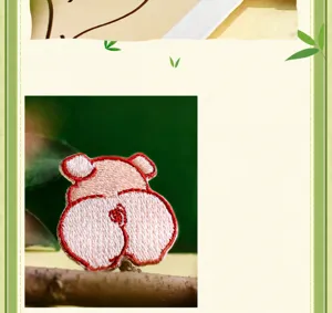 Joli patch brodé animal de dessin animé drôle écusson en tissu accessoire DIY